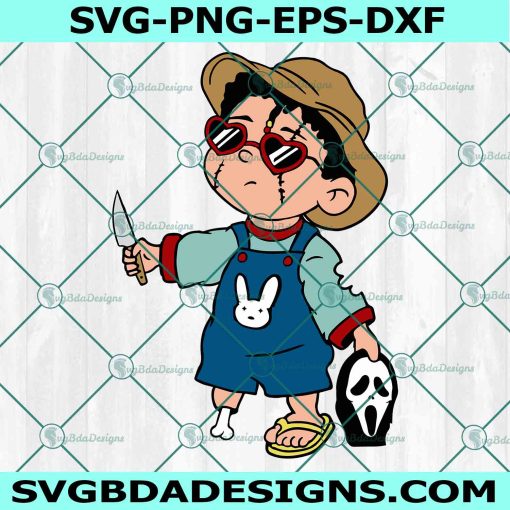 Baby Benito And Ghostface SVG, Bad Bunny HAlloween Svg, Ghostface scream Svg, Baby Benito Svg, File For Cricut