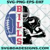 Bills Football Player svg, Buffalo Bills Svg, Buffalo Bills Player svg, Football Player svg, NFL Sport Svg, File For Cricut