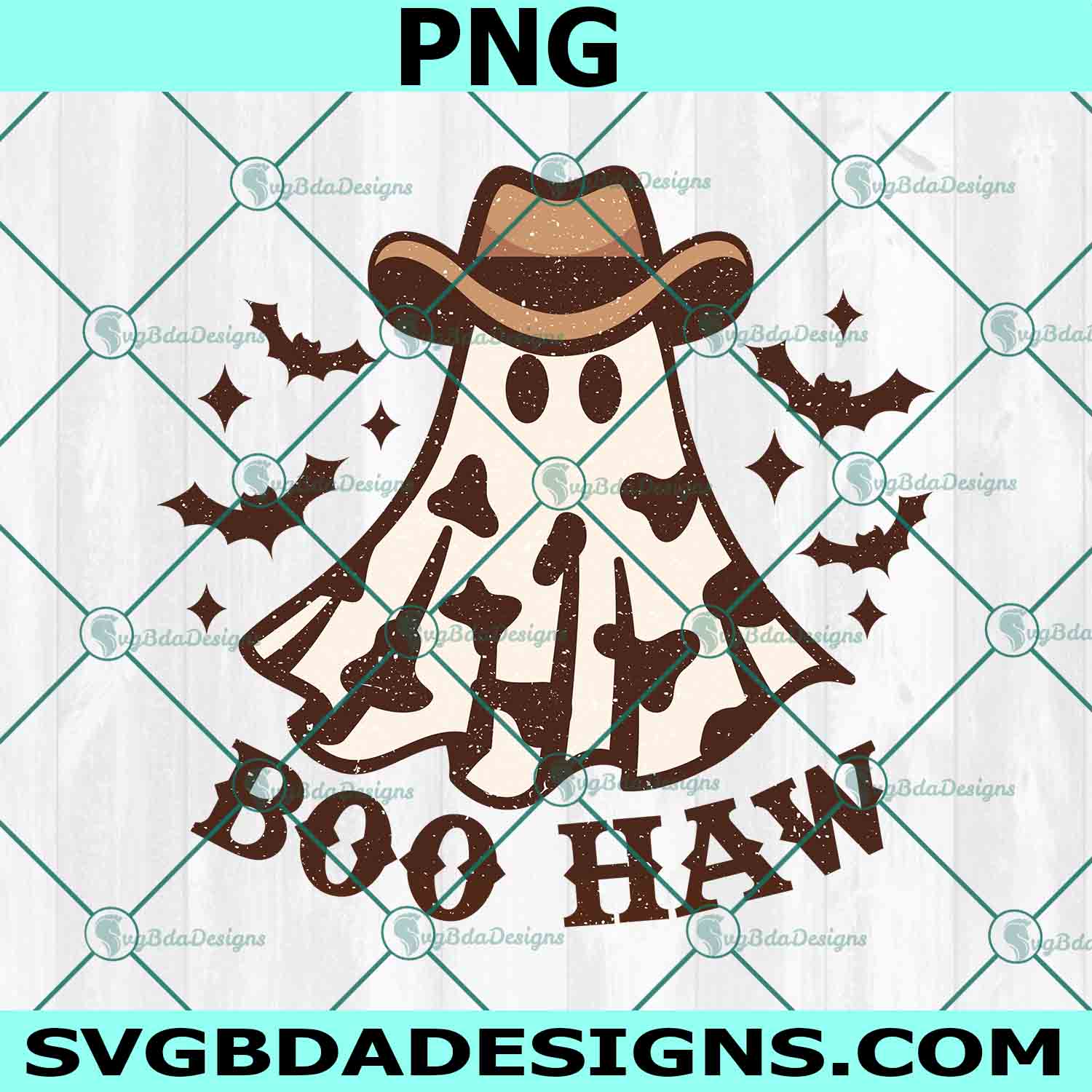 Boo Haw Western Ghost Sublimation PNG, Western Ghost png, Retro Halloween Design, Cowboy Ghost png, Western Halloween Sublimation, Vintage Ghost Halloween PNG