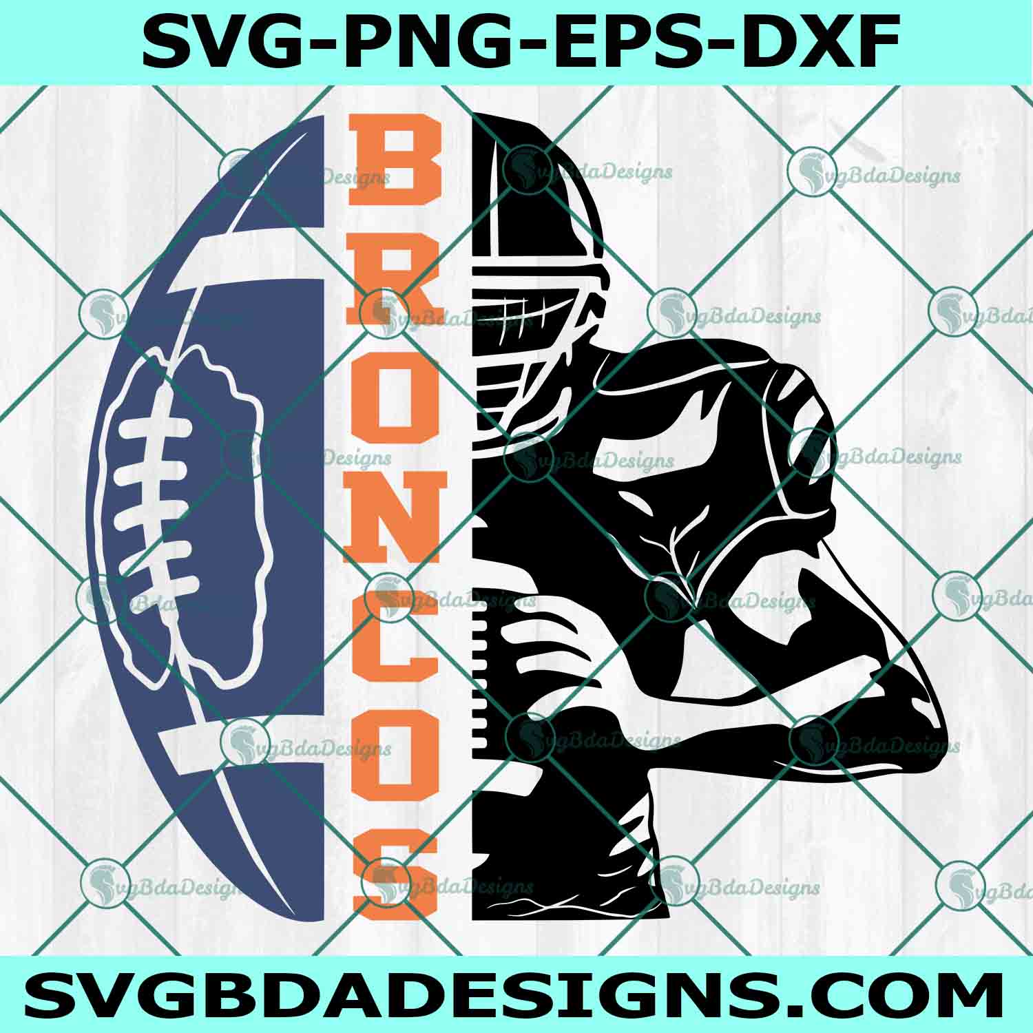 Broncos Football Player svg, Denver Broncos Svg, Denver Broncos Player svg, Football Player svg, NFL Sport Svg, File For Cricut