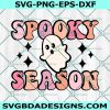 Cute Ghost Spooky Season Svg PNG, Cute Ghost  Svg, Gift for HAlloween Svg, Spooky Season Svg, Halloween Spooky Svg, File For Cricut