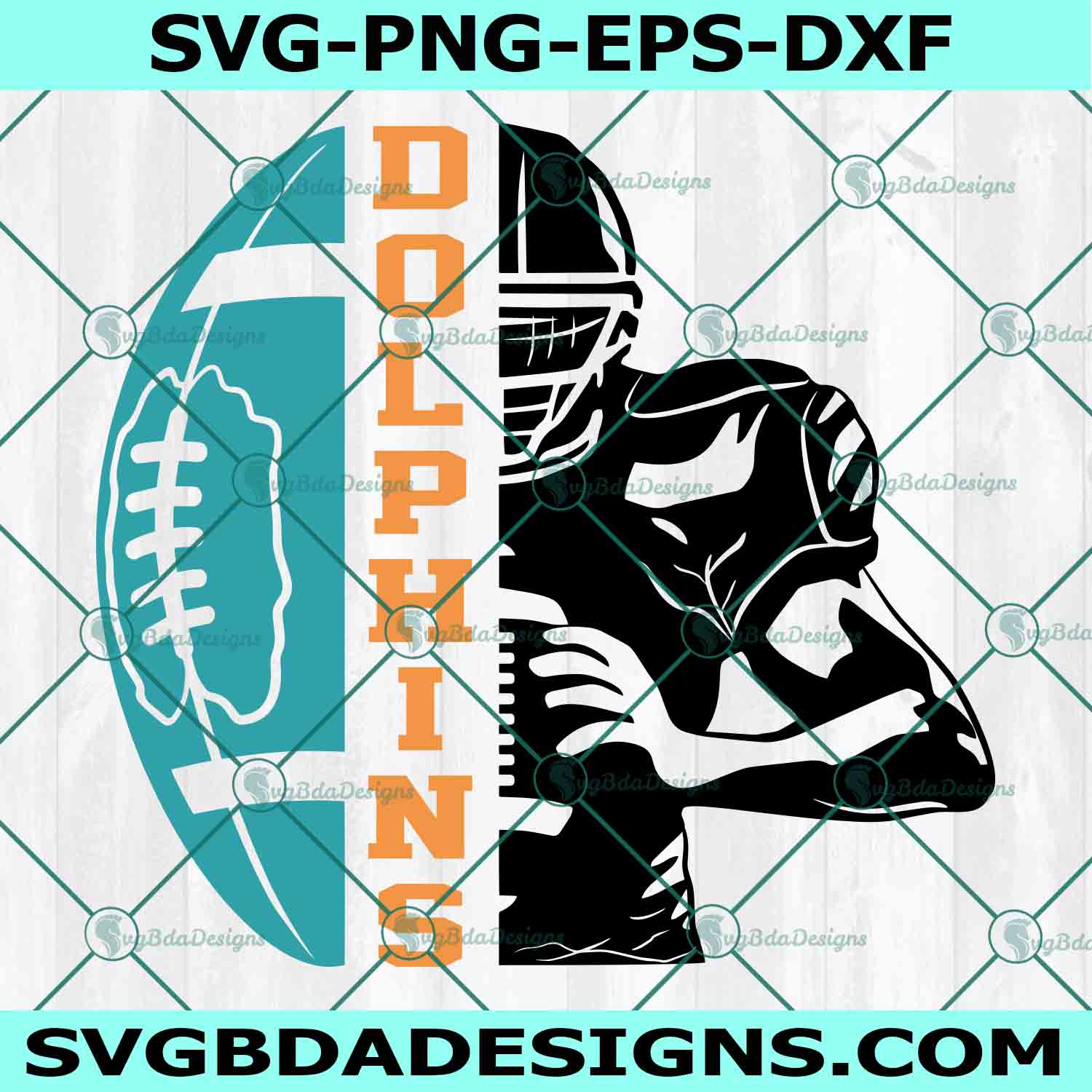 Dolphins Football Player svg, Miami Dolphins Svg, Miami Dolphins Player svg, Football Player svg, NFL Sport Svg, File For Cricut