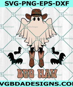 Ghost Cowboy Boo HAw Svg, Boo Haw Svg