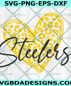 Heart Steelers Football Svg, Pittsburgh Steelers Svg, Steelers Football Football SVG, Steelers svg, Football mom svg, Game day svg, File For Cricut