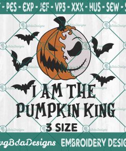 I am the Pumpkin King Embroidery Designs, Jack x Pumpkin Embroidery Design