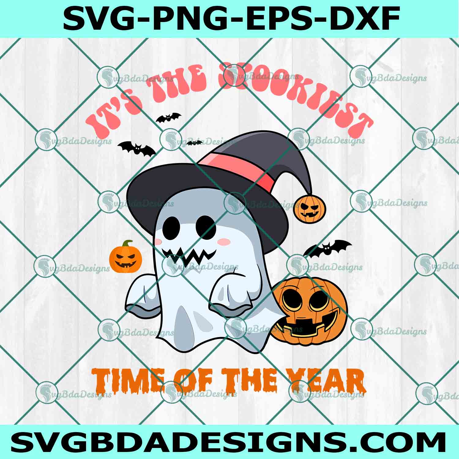 It’s The Spookiest Time Of The Year  SVG, Boo Witch Pumpkin SVG, Spooky Halloween Svg, GIft for HAlloween Svg, File For Cricut