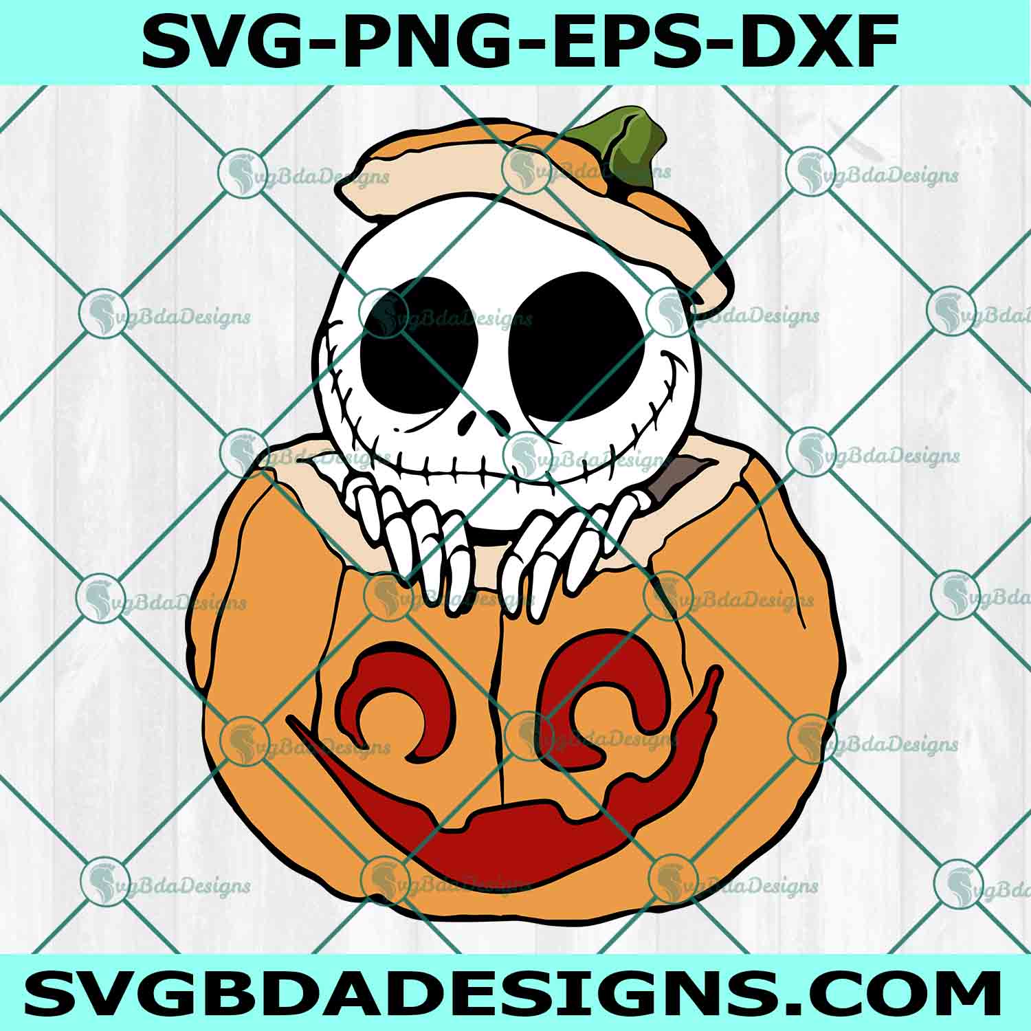 Jack Skellington In A Jack-O’-Lantern SVG, Pumpkin King SVG, Halloween SVG, JAck Skelliongton Svg, File For Cricut