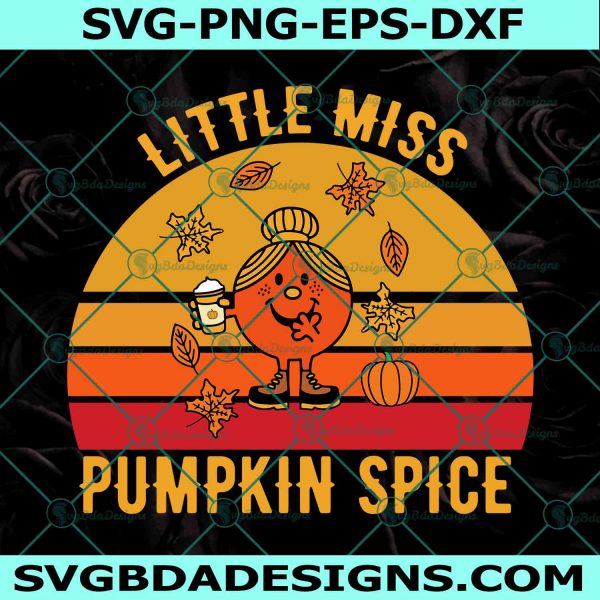 Little Miss Pumpkin Spice Svg, Little Miss Thanksgiving Halloween Svg, Funny Halloween Svg, Kids Halloween Svg, File For Cricut