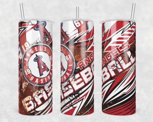 Los Angeles Angels Template Tumbler Wrap, 20oz Tumbler Wrap, Los Angeles Angels Png, MLB Baseball Tumbler, MLB Fan Gift Png
