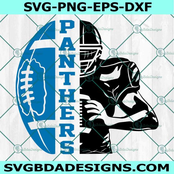 Panthers Football Player svg, Carolina Panthers Svg, Carolina Panthers Player svg, Football Player svg, NFL Sport Svg, File For Cricut