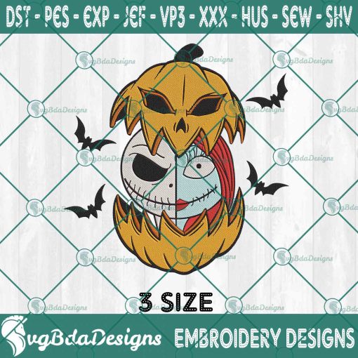 Pumpkin Jack And Sally Embroidery Designs,Before Nightmare Embroidery Designs, Halloween Embroidery Designs,Jack And Sally Embroidery Designs