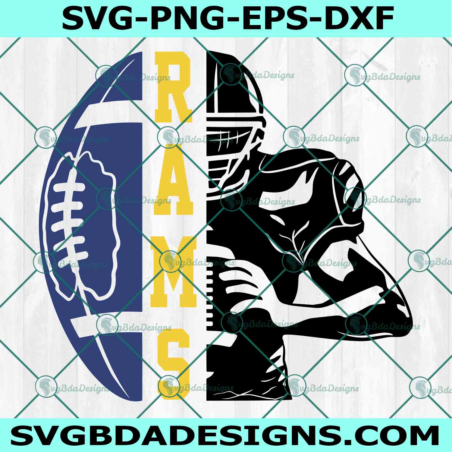 Rams Football Player svg, Los Angeles Rams Svg, Los Angeles Rams Player svg, Football Player svg, NFL Sport Svg, File For Cricut