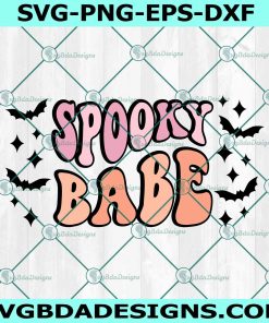 Retro Spooky Babe Svg PNG, Spooky Babe Svg