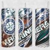 Seattle Mariners Template Tumbler Wrap, 20oz Tumbler Wrap, Seattle Mariners Png, MLB Baseball Tumbler, MLB Fan Gift Png