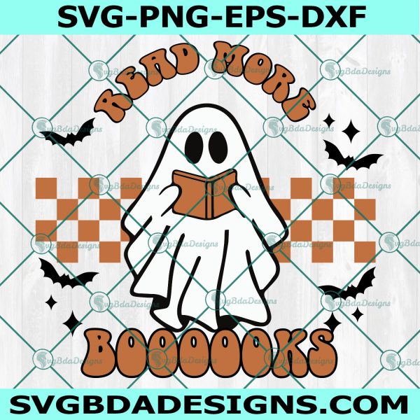 Spooky Read More Books SVG, Spooky Season Svg, Trick Or Treat Svg, Halloween Svg, Books Svg, Spooky Vibes Svg, File For Cricut