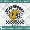 Stay Spooky Embroidery Designs, Spooky Smiley Embroidery Designs, Halloween Embroidery Designs, Spooky Season Embroidery Designs