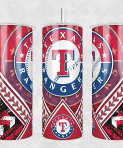 Texas Rangers 20oz Tumbler Wrap, 20oz Tumbler Wrap, Texas Rangers 20oz Png, MLB Baseball Tumbler, MLB Fan Gift Png