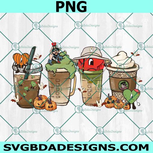 Bad Bunny Coffee Cups Halloween PNG PNG, Bad Bunny PNG, Bad Bunny coffee cups PNG, Bad Bunny Halloween PNG, Halloween Bunny PNG