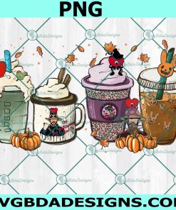 Bad Bunny Halloween Coffee Cups PNG, Bad Bunny PNG, Bad Bunny coffee cups PNG, Bad Bunny Halloween PNG, Halloween Bunny PNG