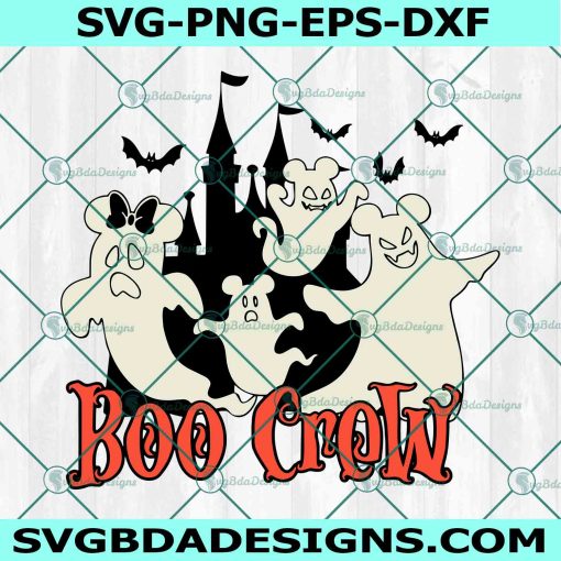 Boo Crew Svg, Ghost Castle Disney SVg, Disney Halloween Svg, File for Cricut 