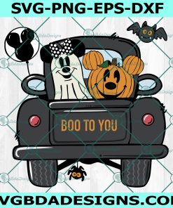 Boo to You Svg, Mickey Pumpkin Svg, Mouse Head Pumpkins Svg, Disney Halloween Svg, File For Cricut