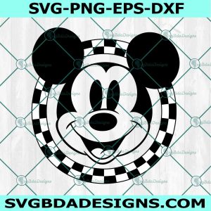 Checkered Mickey Mouse Svg, Mickey Mouse Svg
