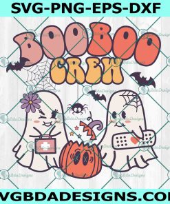 Ghost Boo Boo Crew Svg, Cute Ghost Svg, Boo Boo Crew Svg