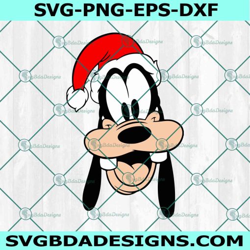 Goofy Santa Hat Svg, Disney Christmas Svg, Goofy Disney Svg, Holiday Svg, Gift for Kid Svg, File for Cricut 