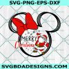 Merry Christmas Minnie Ears SVG, Santa Christmas SVG, Disney Christmas SVG, Minnie Head Christmas Svg, Christmas Svg, File for Cricut