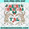 Merry Christmas Y’all Skull Hands SVG, Skeleton Hand Christmas SVG , Merry Christmas Svg, File for Cricut