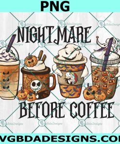 Nightmare Before Coffee PNG, Halloween Coffee PNG