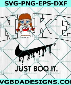 Nike Just Boo It x Baby Annabelle Svg, Horror Character Svg