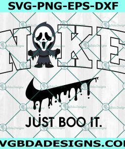 Nike Just Boo It x Baby Ghostface Svg, Horror Character Svg