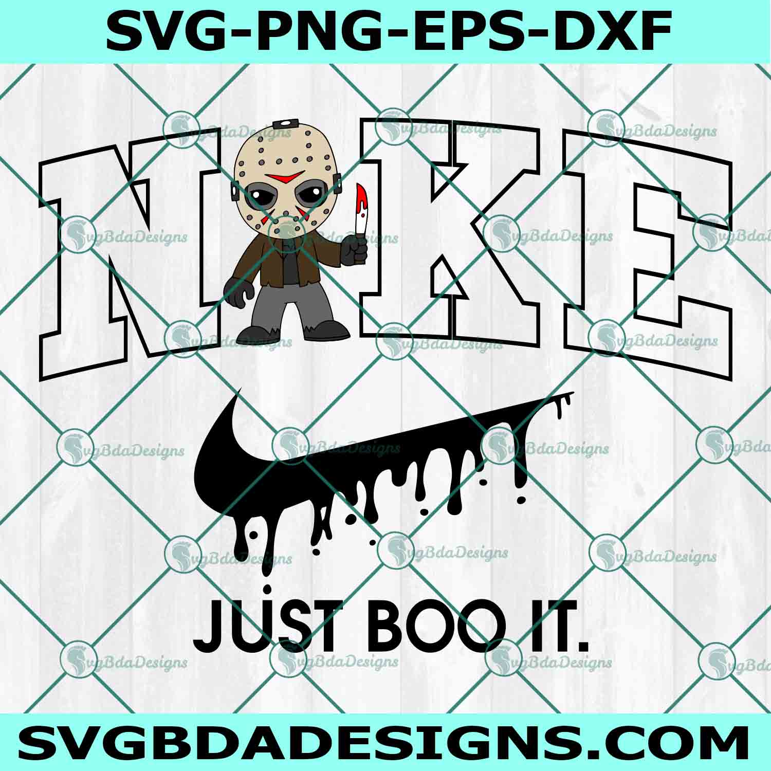 Nike Just Boo It x Baby Jason Svg, Horror Character Svg, Nike Just Boo It Svg, Baby Jason Svg, Halloween Horror Svg, File For Cricut