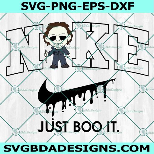 Nike Just Boo It x Baby Michael Myers Svg, Horror Character Svg, Nike Just Boo It Svg, Baby Michael Myers Svg, Halloween Horror Svg, File For Cricut