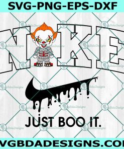 Nike Just Boo It x Baby Pennywise Svg, Horror Character Svg