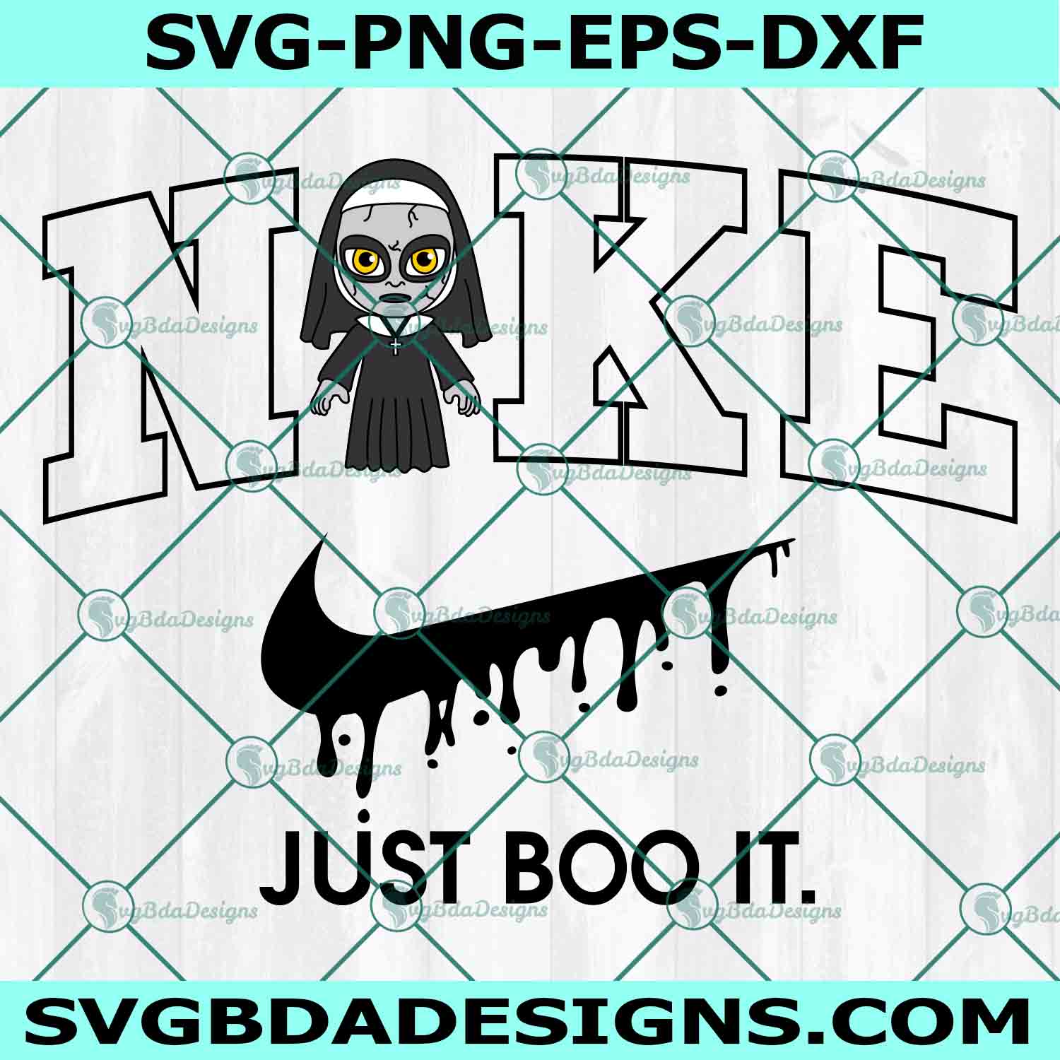 Nike Just Boo It x Baby The Nun Svg, Horror Character Svg, Nike Just Boo It Svg, Baby The Nun Svg, Halloween Horror Svg, File For Cricut
