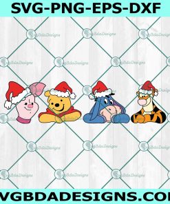 Pooh and Friends Christmas Svg, Christmas 2022 Svg