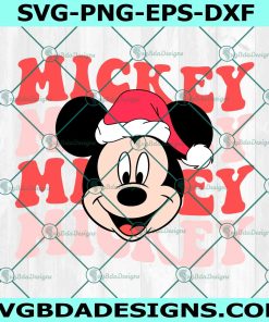 Retro Santa Mickey Svg, Santa Mickey Mouse Svg