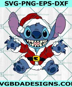 Santa Stitch Svg, Disney Christmas Svg