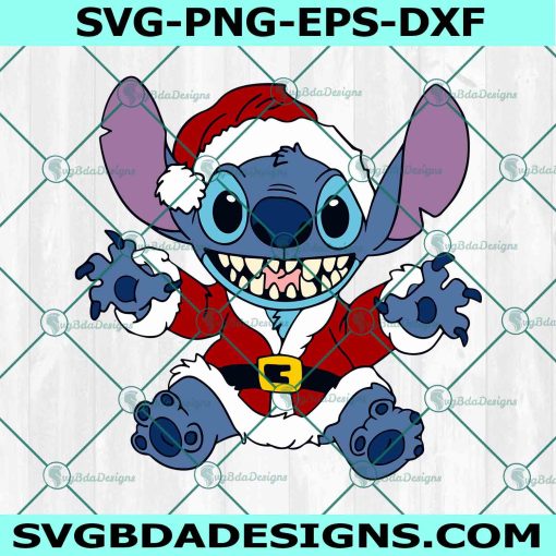 Santa Stitch Svg, Disney Christmas Svg, Stitch Disney Svg, Merry Christmas Svg, File for Cricut