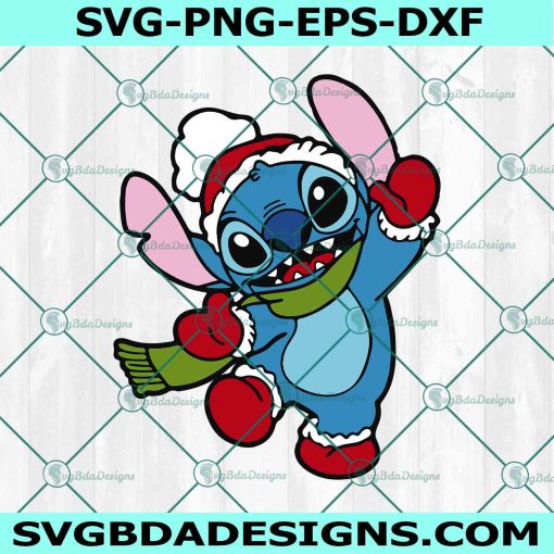 Stitch Cute Christmas Svg, Santa Stitch Svg, Disney Christmas Svg, Stitch Disney Svg, Merry Christmas Svg, File for Cricut