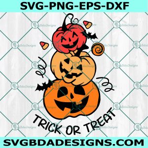 Trick or Treat Pumpkin SVG, Pumpkin SVG, Kids Halloween SVG