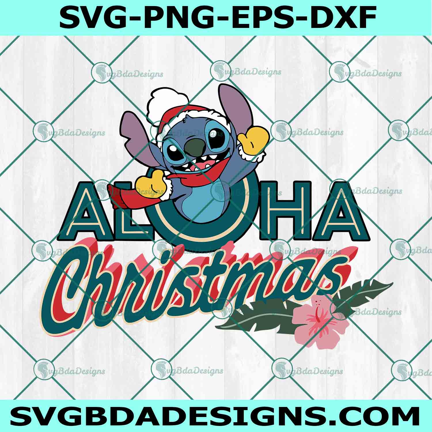 Aloha Christmas Stitch Svg, Stitch Christmas Svg, Disney Christmas Svg, Merry Christmas Svg, Disney character Svg, File for Cricut