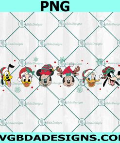 Christmas Disney Friends PNG Clip Art, Mickey Christmas PNG, Disney Christmas Characters PNG, Disney Christmas PNG