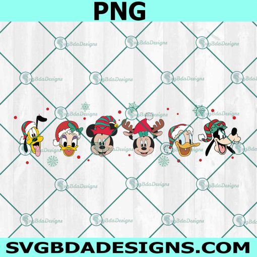 Christmas Disney Friends PNG Clip Art, Mickey Christmas PNG, Disney Christmas Characters PNG, Disney Christmas PNG