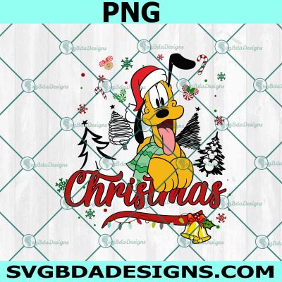 Disney Pluto Christmas PNG, Merry Christmas Png, Christmas Magical Png,Disney Christmas Characters PNG, Family Vacation Christmas PNG