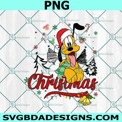 Disney Pluto Christmas PNG, Merry Christmas Png, Christmas Magical Png,Disney Christmas Characters PNG, Family Vacation Christmas PNG