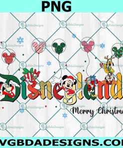 Merry Christmas Disneyland PNG, Merry Christmas Png, Christmas Magical Png,Disney Christmas Characters PNG, Family Vacation Christmas PNG