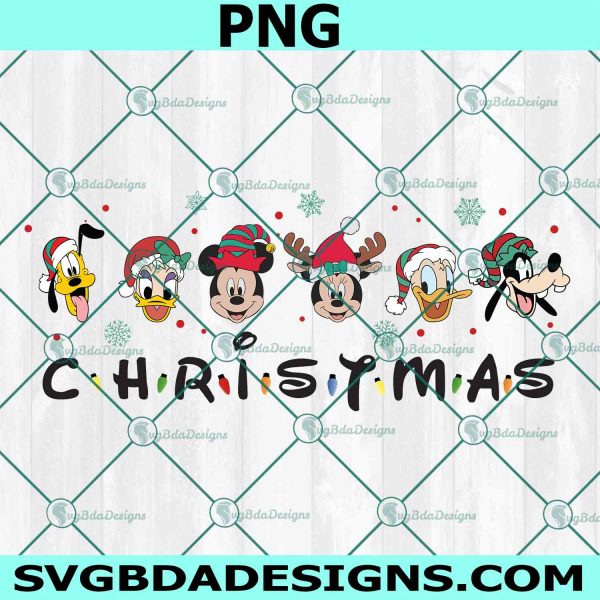 Mickey Minnie And Friend Christmas PNG, Mickey Christmas PNG, Christmas Characters PNG, Disney Christmas PNG
